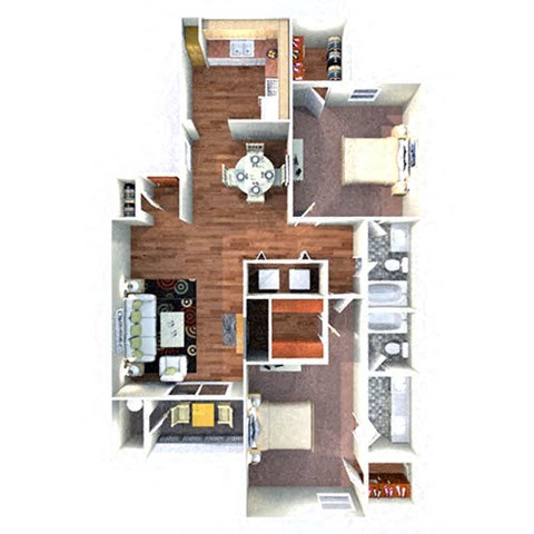 longview tx 2 bed apt floor plan